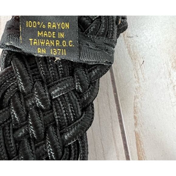 Vintage Carla Marchi belt women\'s M/L woven braided adjustable rayon rope 39\